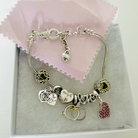 Unbranded Jewelry - Wife Charm Bracelet Anniversary Wedding Gift Pandora Style Heart Love Jewelry